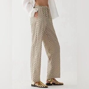 J Crew New Soleil Pant in Dot Linen, size Med/Tall, new condition